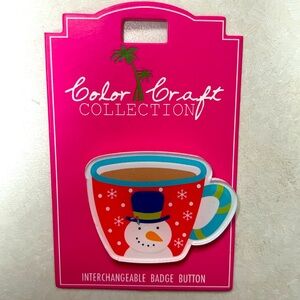 🌟2/$15🌟NEW Snowman Interchangeable Badge Botton